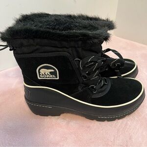 Sorel Tivoli III Black Suede Waterproof Women’s Boots Size 12